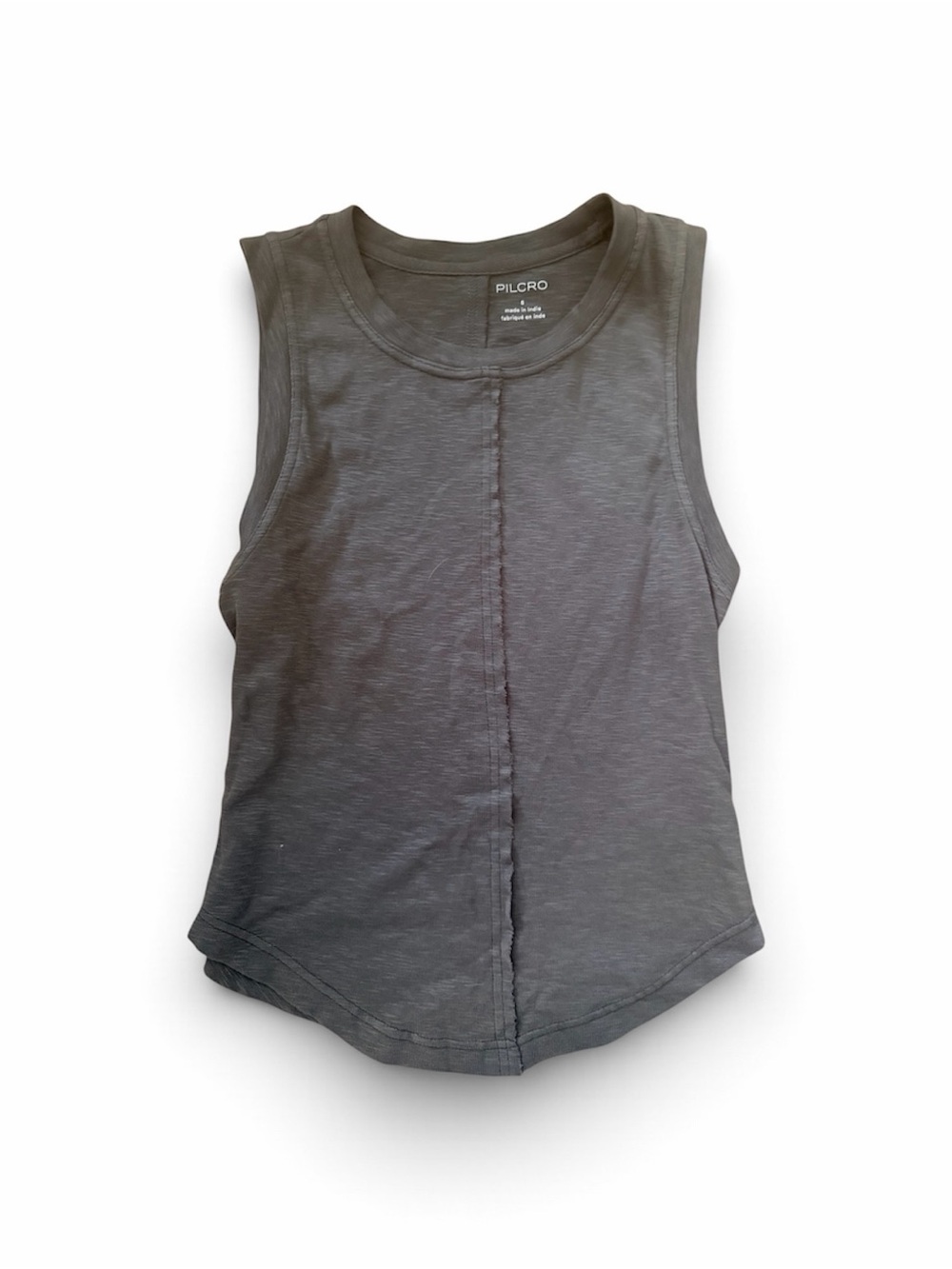 Pilcro Dark Charcoal Center-Seam Tank Top
